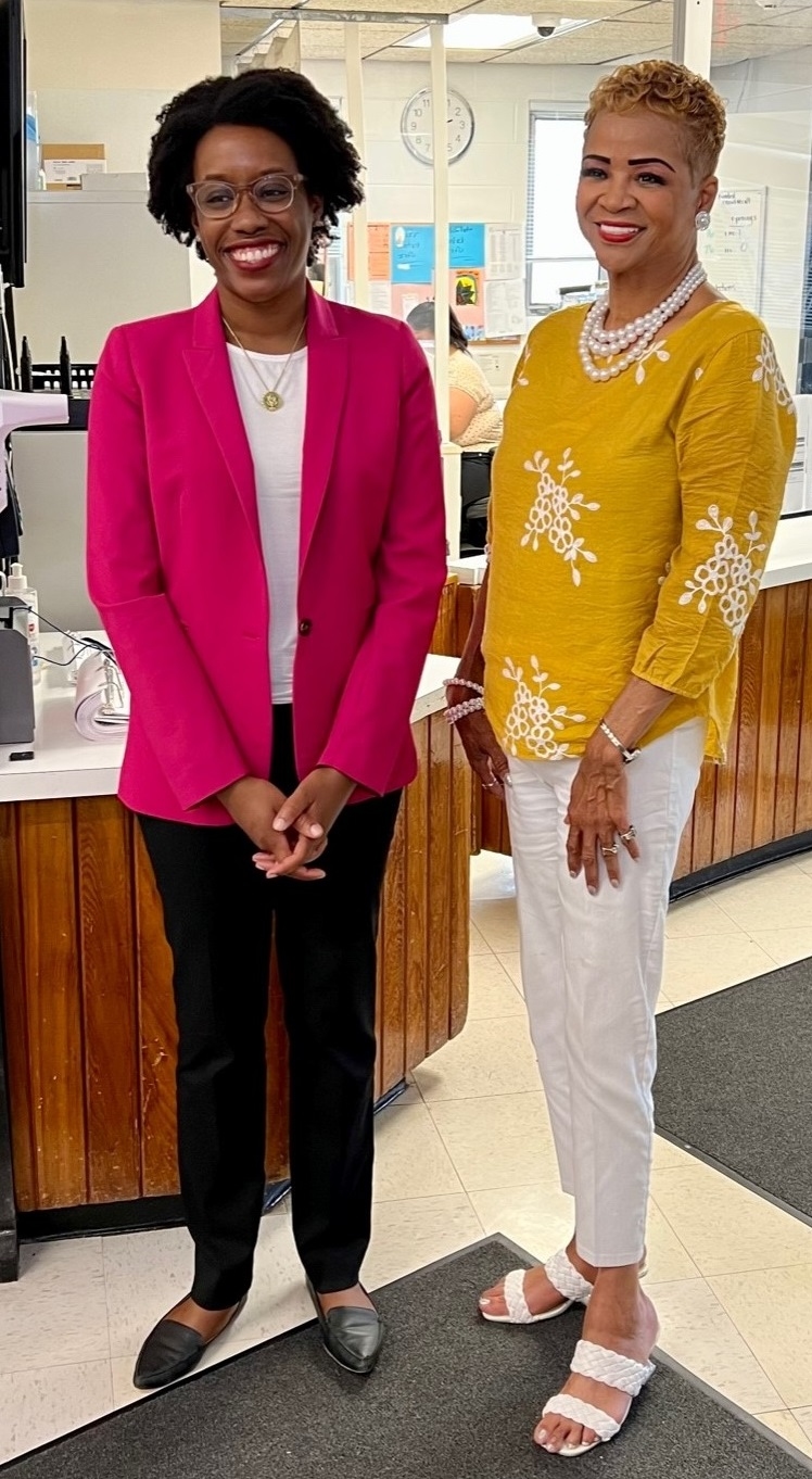 Congresswoman Lauren Underwood with Kathy Fudge-White