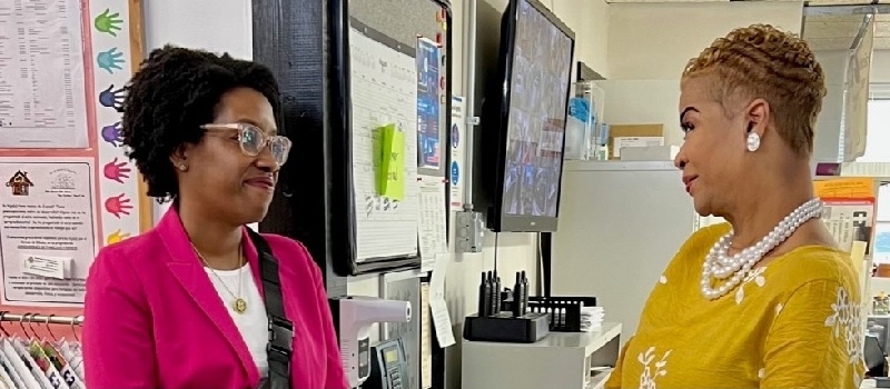 Congresswoman Lauren Underwood with Kathy Fudge-White
