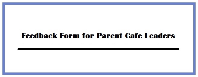 feedback form for parent café leaders icon